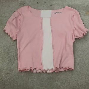 sewn top pink